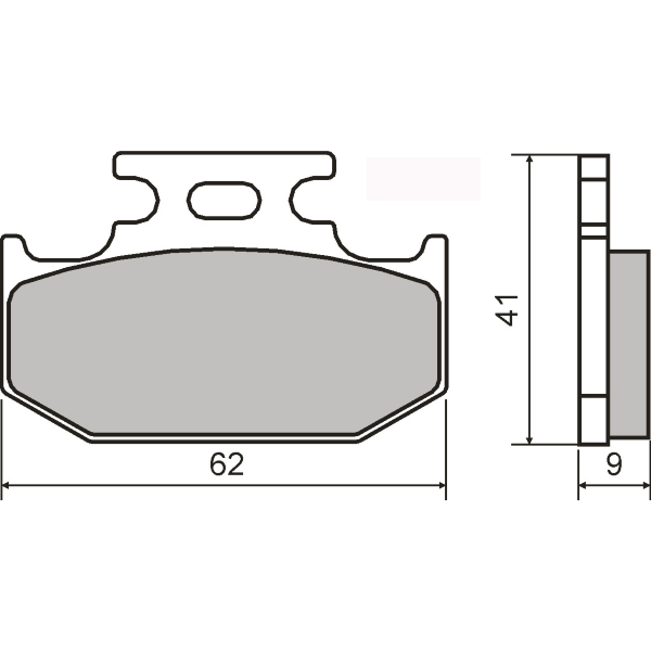 Τακάκια RMS 225101790 οργανικά Yamaha DT 50/125/200, XT 225/250 Serrow