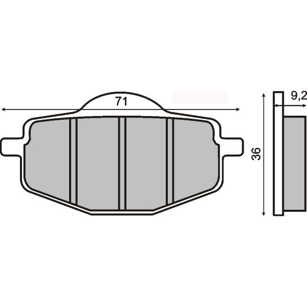 Τακάκια RMS 225102730 οργανικά Yamaha XT 600, DT 125, Cygnus 125