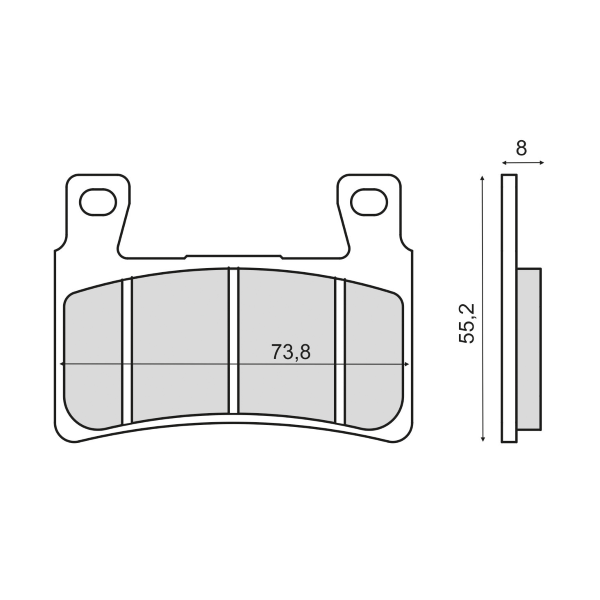Τακάκια RMS 225102910 οργανικά Honda CBR 900, VTR 1000